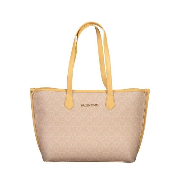 Mario Valentino Beige Polyurethane Women Shoulder Women's Bag